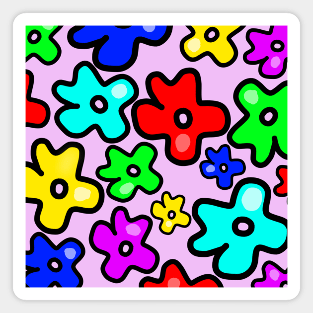 colourful amoeba Magnet by Rangelik